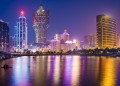 Macau, China skyline at the high rise casino resorts.