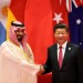 FILE PHOTO: Chinese President Xi Jinping shakes hands with Saudi Arabia's Deputy Crown Prince Mohammed bin Salman during the G20 Summit in Hangzhou, Zhejiang province, China September 4, 2016. REUTERS/Damir Sagolj/File Photo