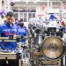 (240528) -- NANNING, May 28, 2024 (Xinhua) -- This photo taken on May 15, 2024 shows the engine production line of Guangxi Yuchai Machinery Group Co., Ltd. in Yulin, south China's Guangxi Zhuang Autonomous Region. In recent years, Guangxi has actively pursuing opportunities through cross-regional industrial collaborations to target the ASEAN market. The region has introduced more than 160 leading enterprises since 2021 and involved itself in cross-regional industrial division and coordination with the Yangtze River Economic Belt and the Guangdong-Hong Kong-Macao Greater Bay Area. Such efforts have effectively strengthened and supplemented regional industrial chains in sectors such as new energy vehicles, power batteries, and fine chemicals, and accelerated the development of new quality productive forces. (Xinhua/Cao Yiming)