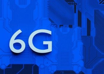 6G wireless network and big data concept, image generated computer graphic